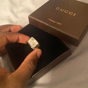 Silver Gucci Ring with Skull